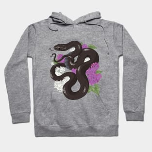 Mexican Black Kingsnake and Lilacs Hoodie